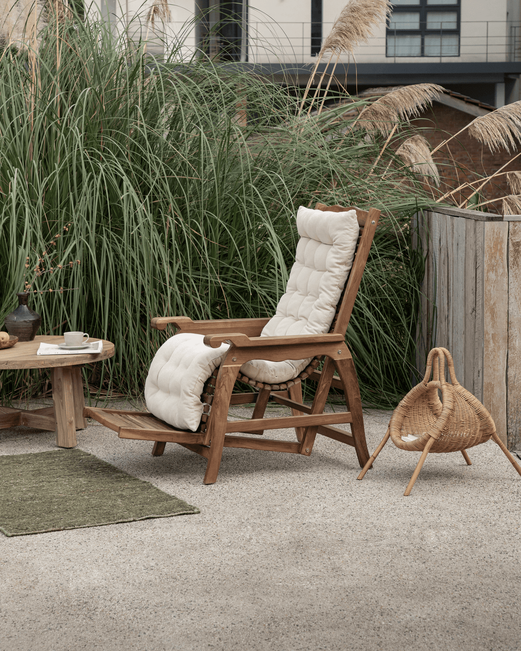 Chaise longue à roulettes