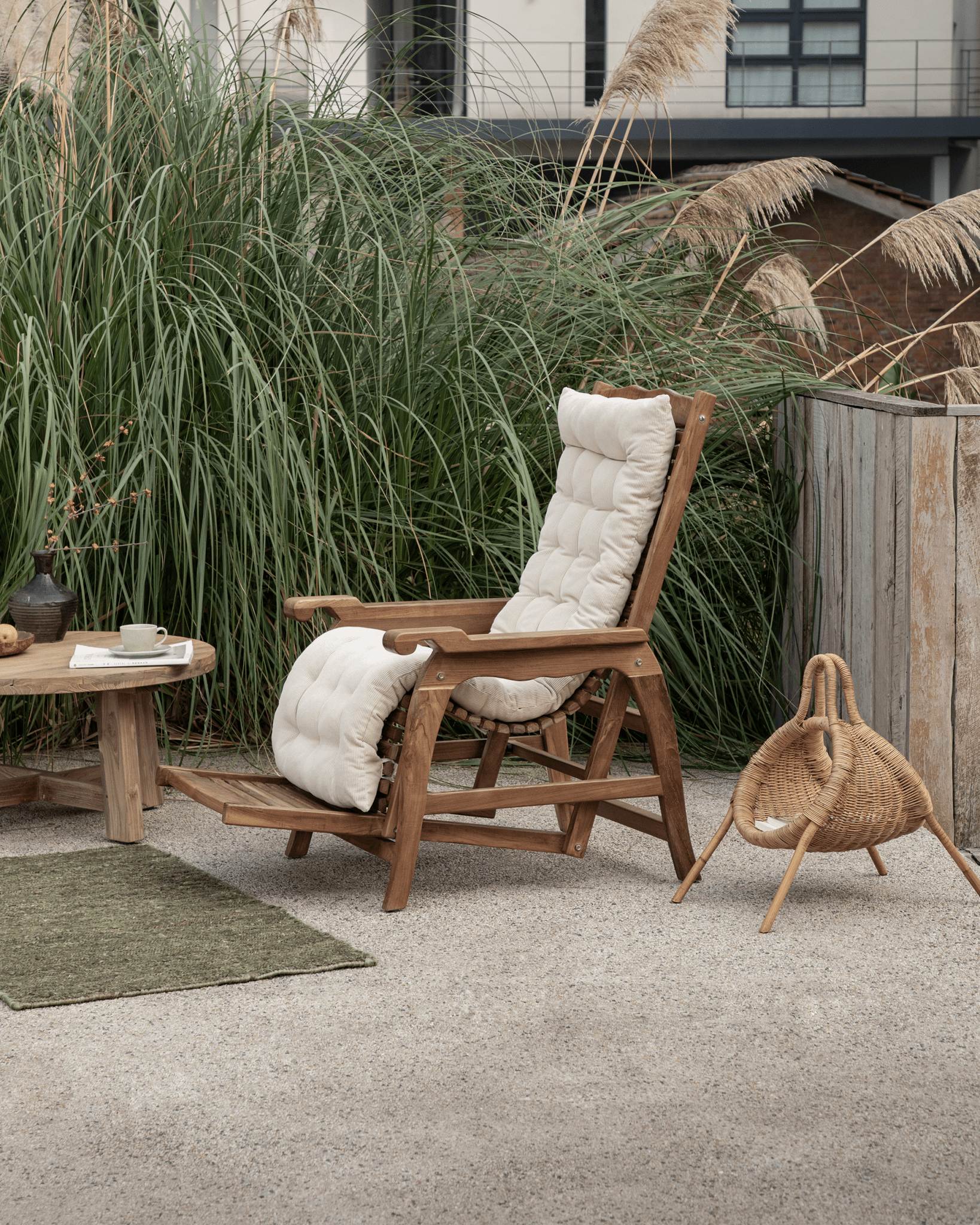 Chaise longue à roulettes