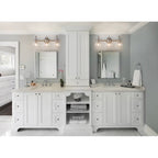 Applique murale de salle de bain à 2/3 lumières avec abat-jour en verre