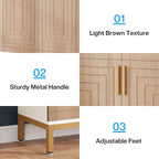 Meuble à chaussures moderne de 95 cm avec portes, blanc et doré, pour 20 paires de chaussures