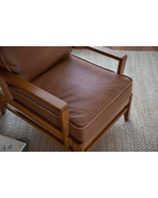Fauteuil lounge en cuir René