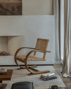 Fauteuil lounge incurvé en C