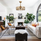 Lustre moderne en cristal avec ventilateur de plafond et télécommande