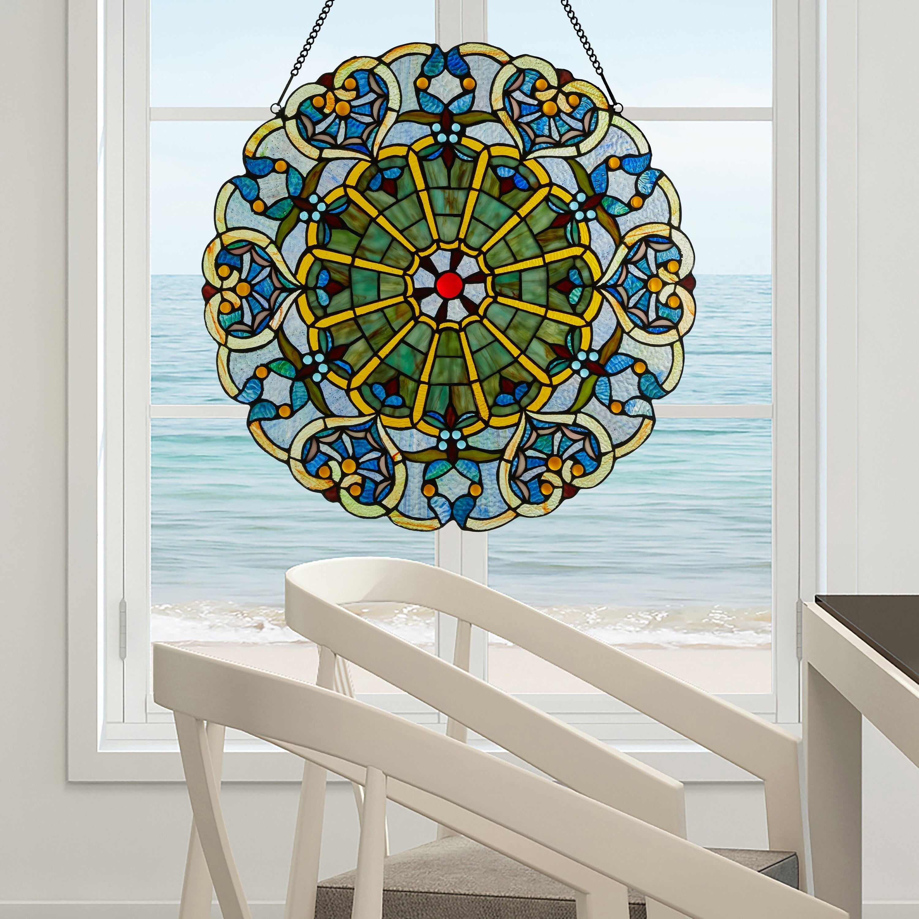 Panneau de vitrail victorien 22 H par River of Goods