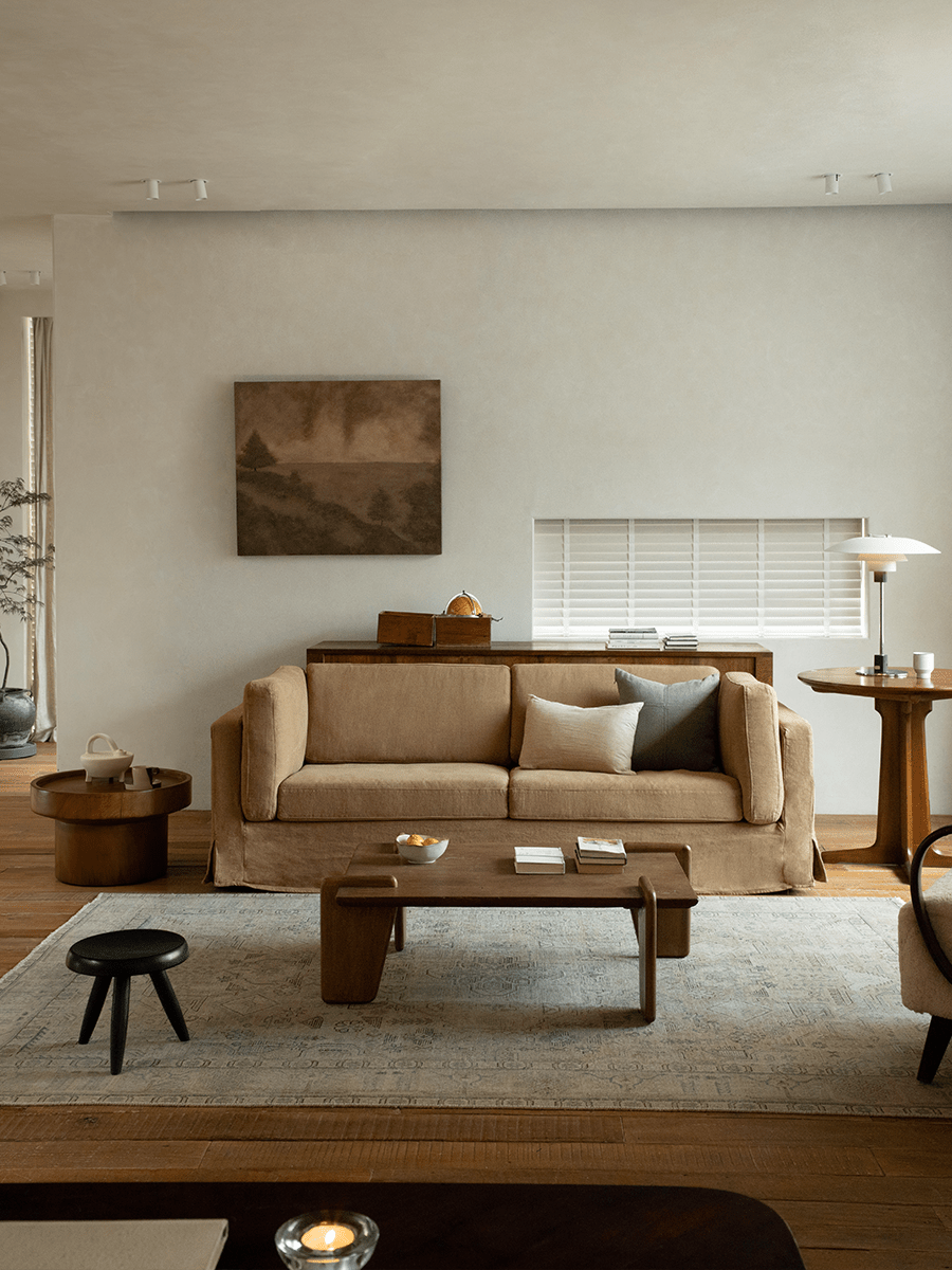 Jupe de canapé en lin