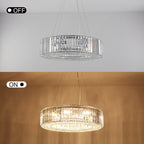 Lustre de ferme de 63 cm à 8 lumières, lustre en cristal, lustre tambour pour salle à manger, salon, chambre à coucher, cuisine