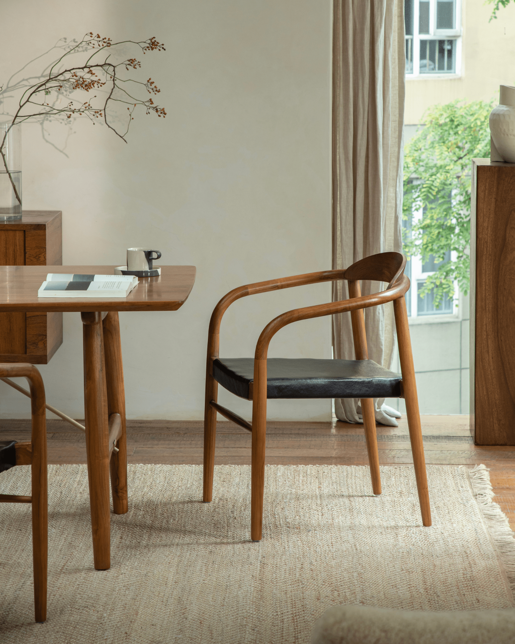 Fauteuil en cuir Crescent