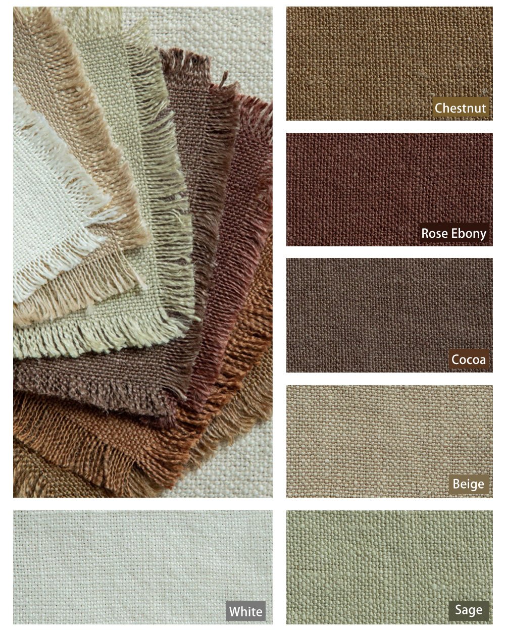 Tissu de lin teint en fil de 380 g