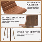 Tabourets de bar/comptoir pivotants en similicuir 26/29, lot de 2/3