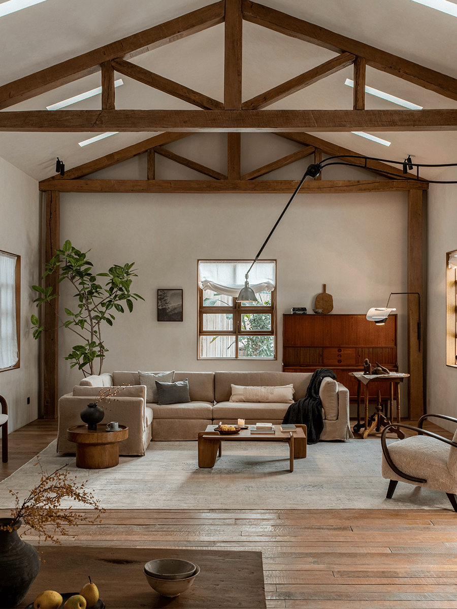 Canapé d'angle à jupe