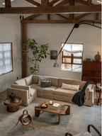 Canapé d'angle à jupe