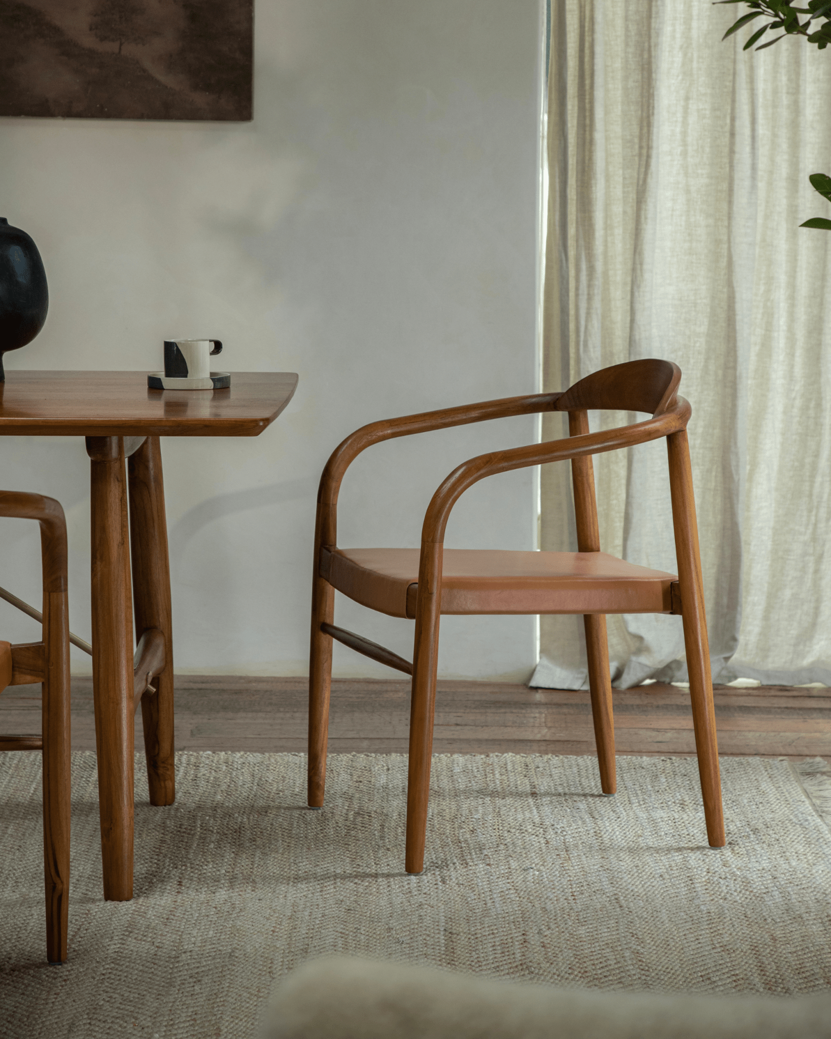 Fauteuil en cuir Crescent