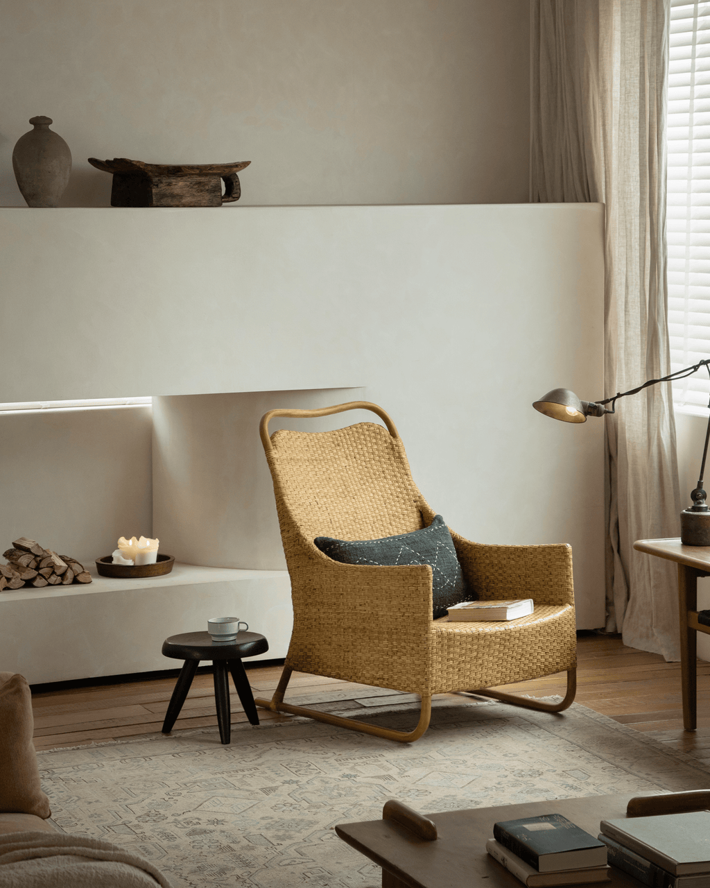 Fauteuil lounge en rotin Sled