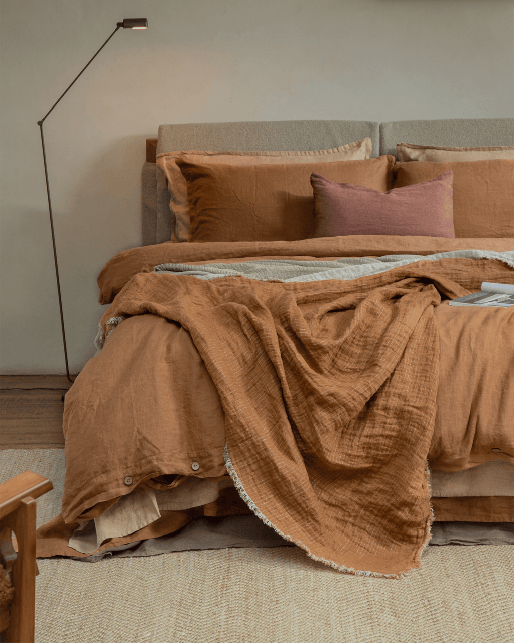 Ensemble de literie en lin serein 
