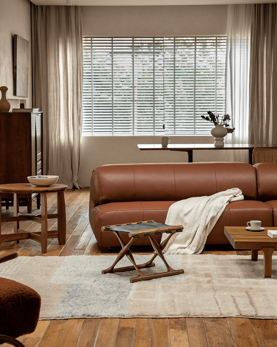 Tabouret en cuir Maverick