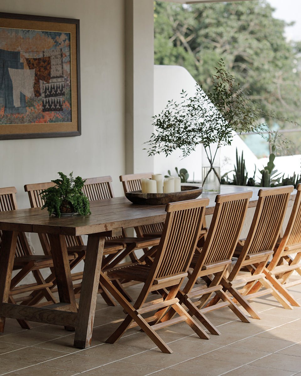 Chaise de salle à manger pliante d'extérieur