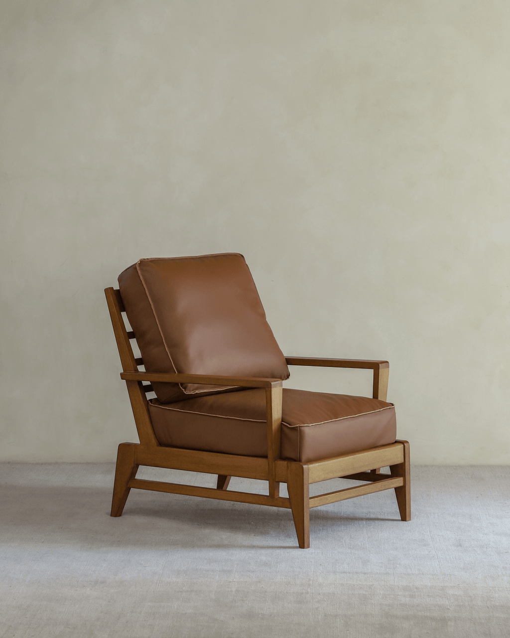 Fauteuil lounge en cuir René