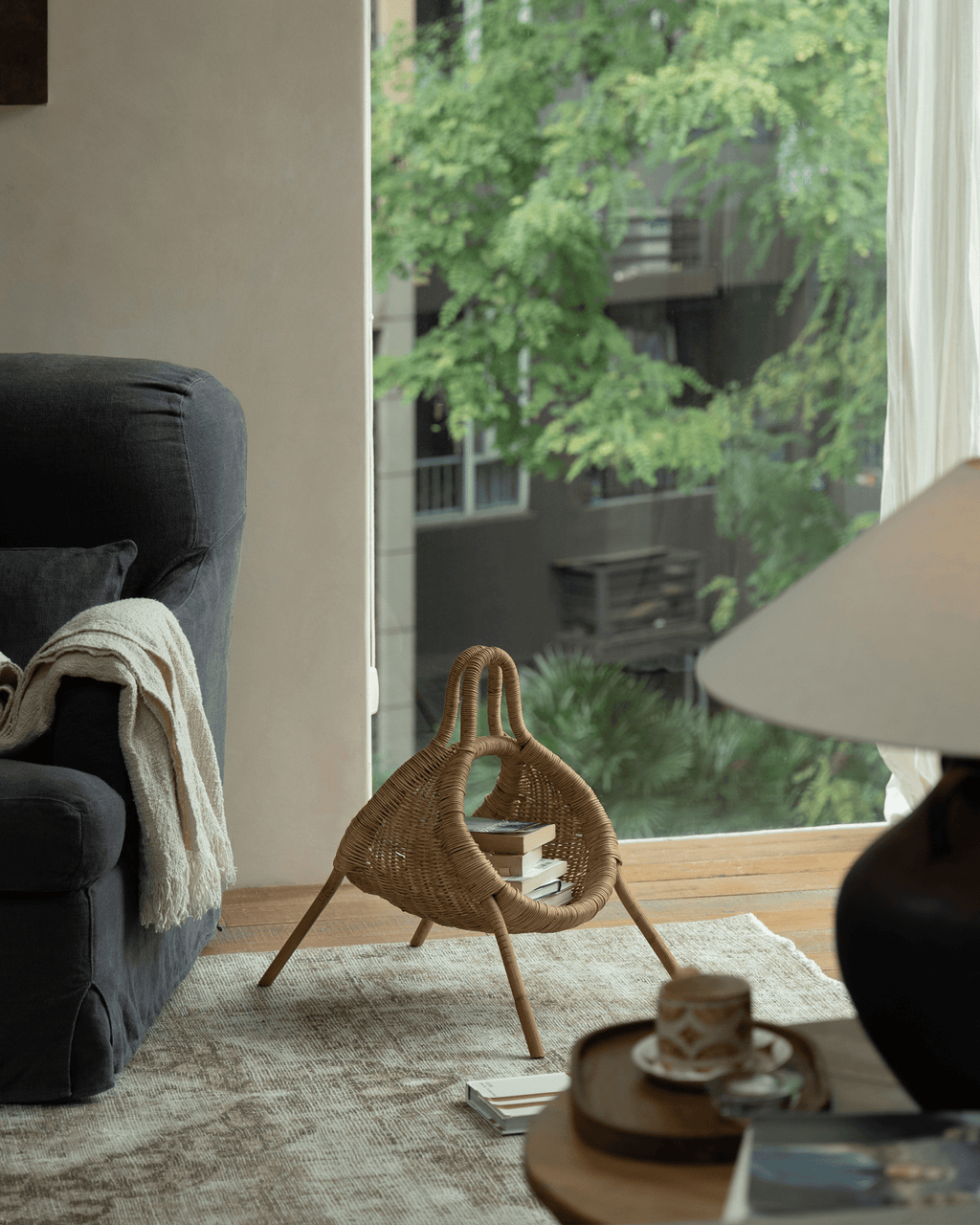 Panier de rangement en rotin Molly