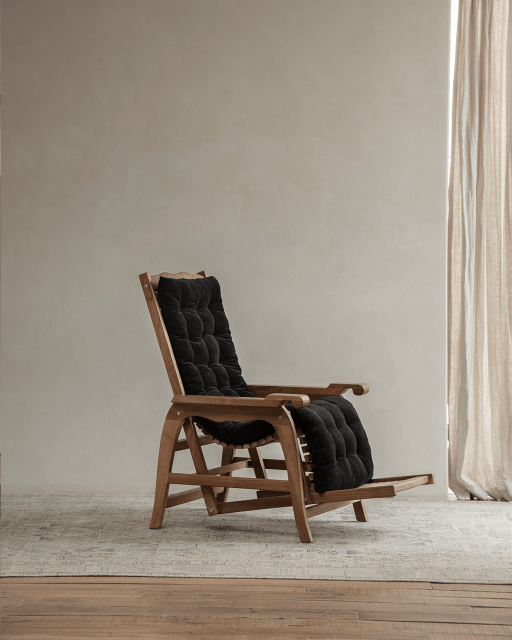 Chaise longue à roulettes