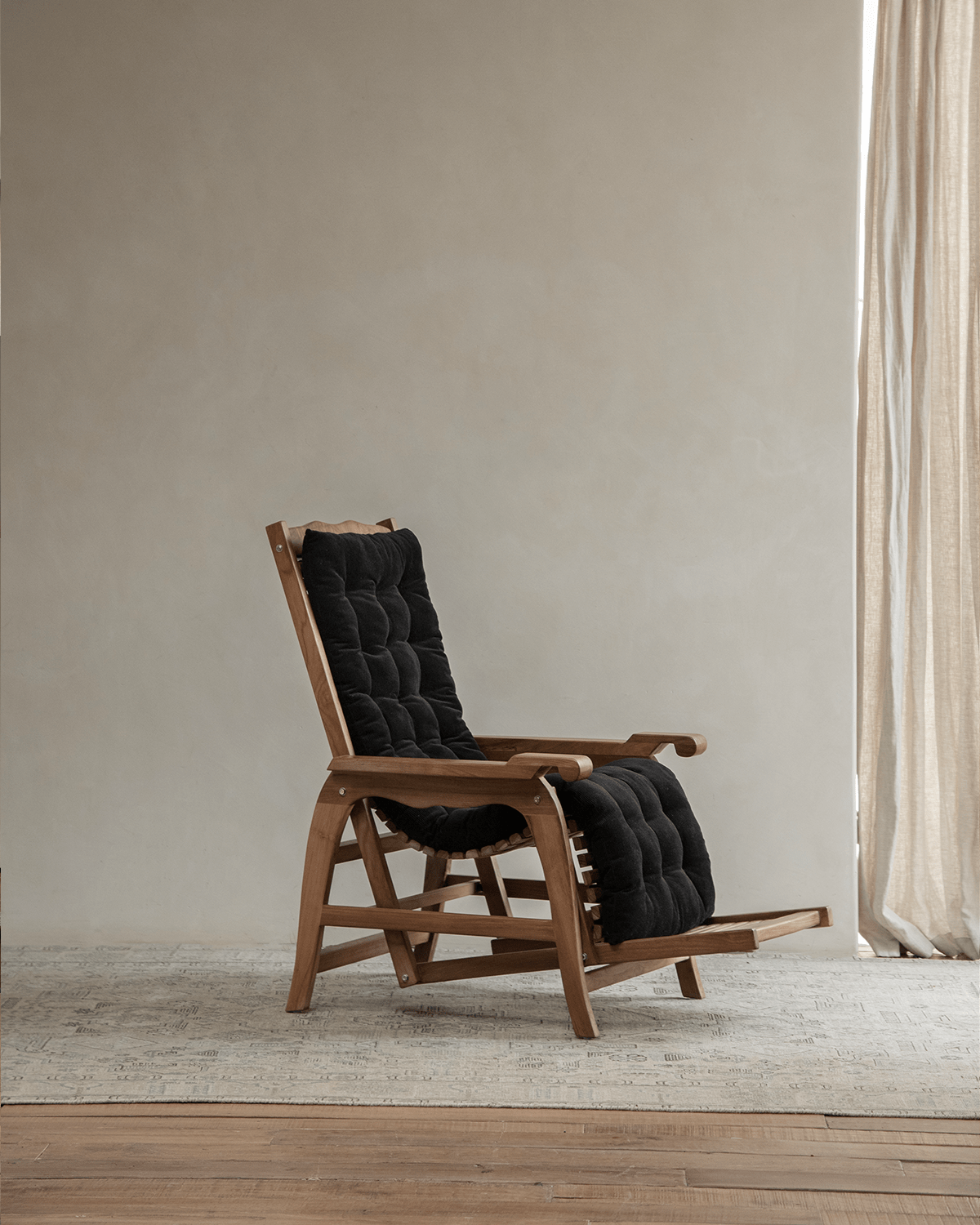 Chaise longue à roulettes