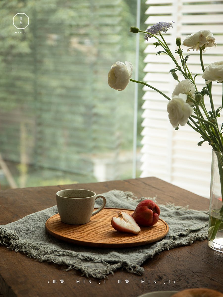 Assiette plate artisanale Wave