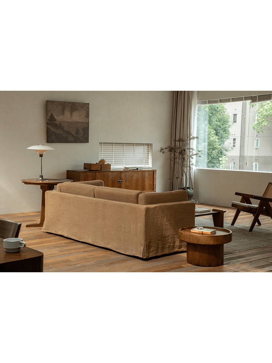 Jupe de canapé en lin