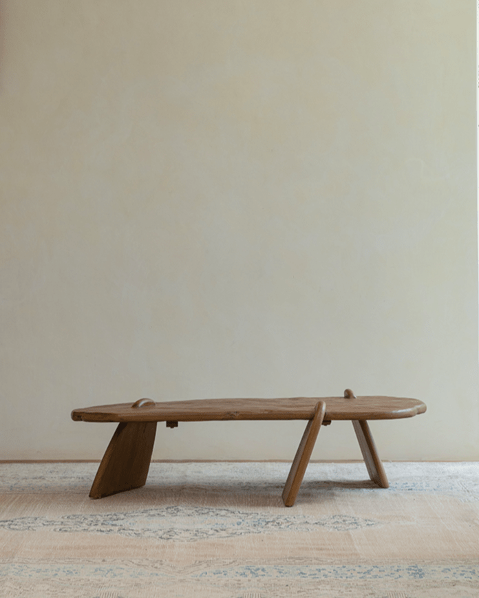 Table basse rustique en bois flotté