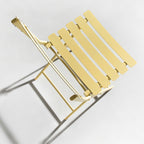 Ensemble bistro minimaliste de patio 3 pièces avec table carrée pliable et chaises - 3 pièces