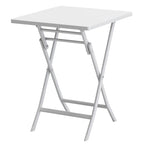 Ensemble bistro minimaliste de patio 3 pièces avec table carrée pliable et chaises - 3 pièces