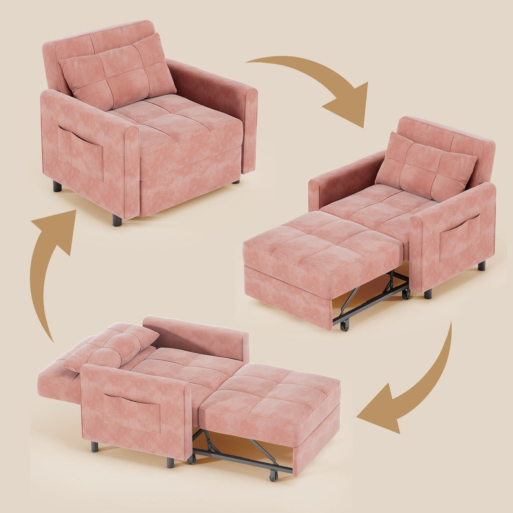 Canapé-lit 3 en 1 réglable, canapé-lit gigogne, convertible et pliable pour salon