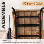 Ensemble de bistrot d'extérieur 3 pièces en osier, mobilier de jardin en rotin toutes saisons, chaises de patio avec coussins