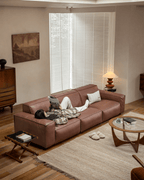 Canapé d'angle en cuir Botan