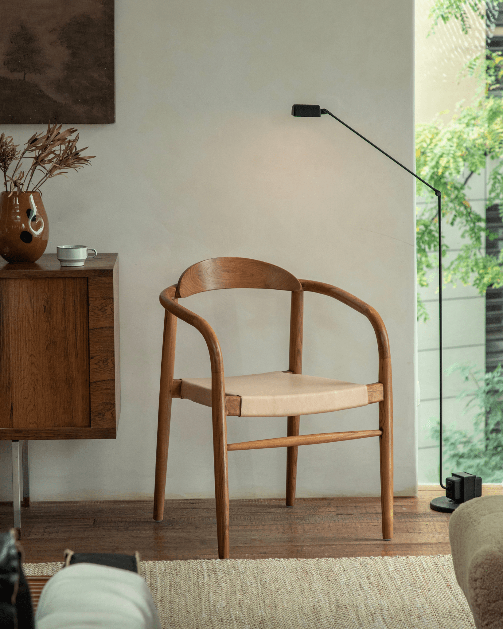 Fauteuil en cuir Crescent