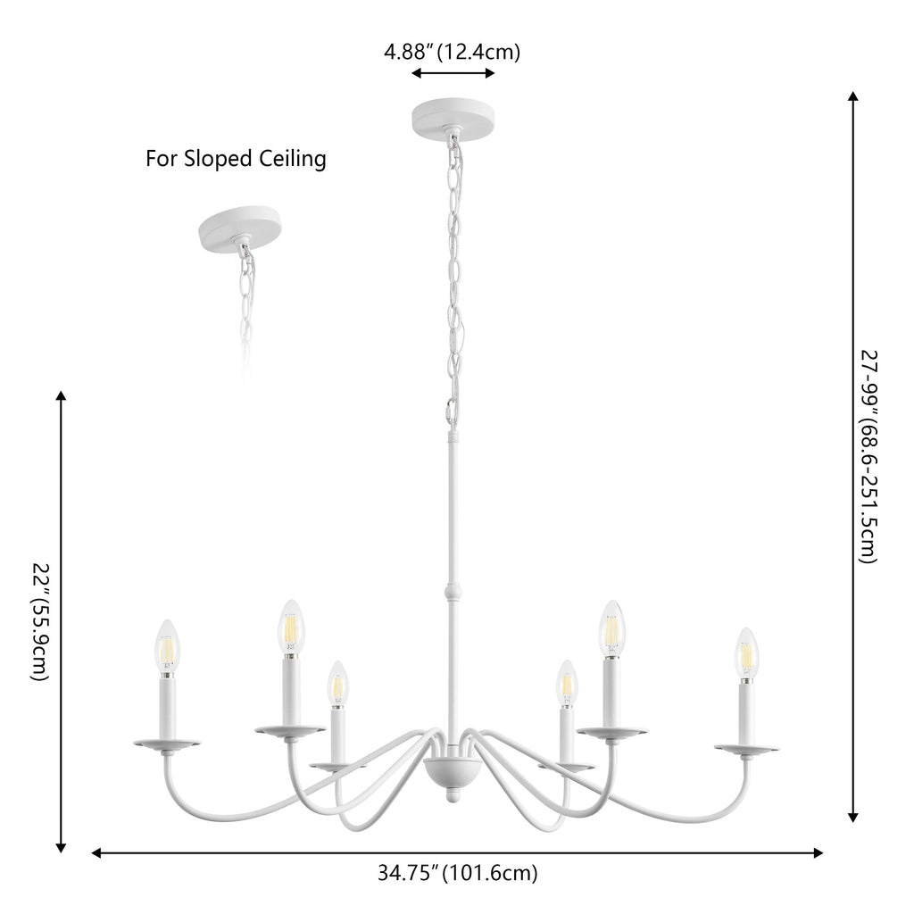 Lustre LED en fer à 6 lumières, 34,75 $, par JONATHAN Y