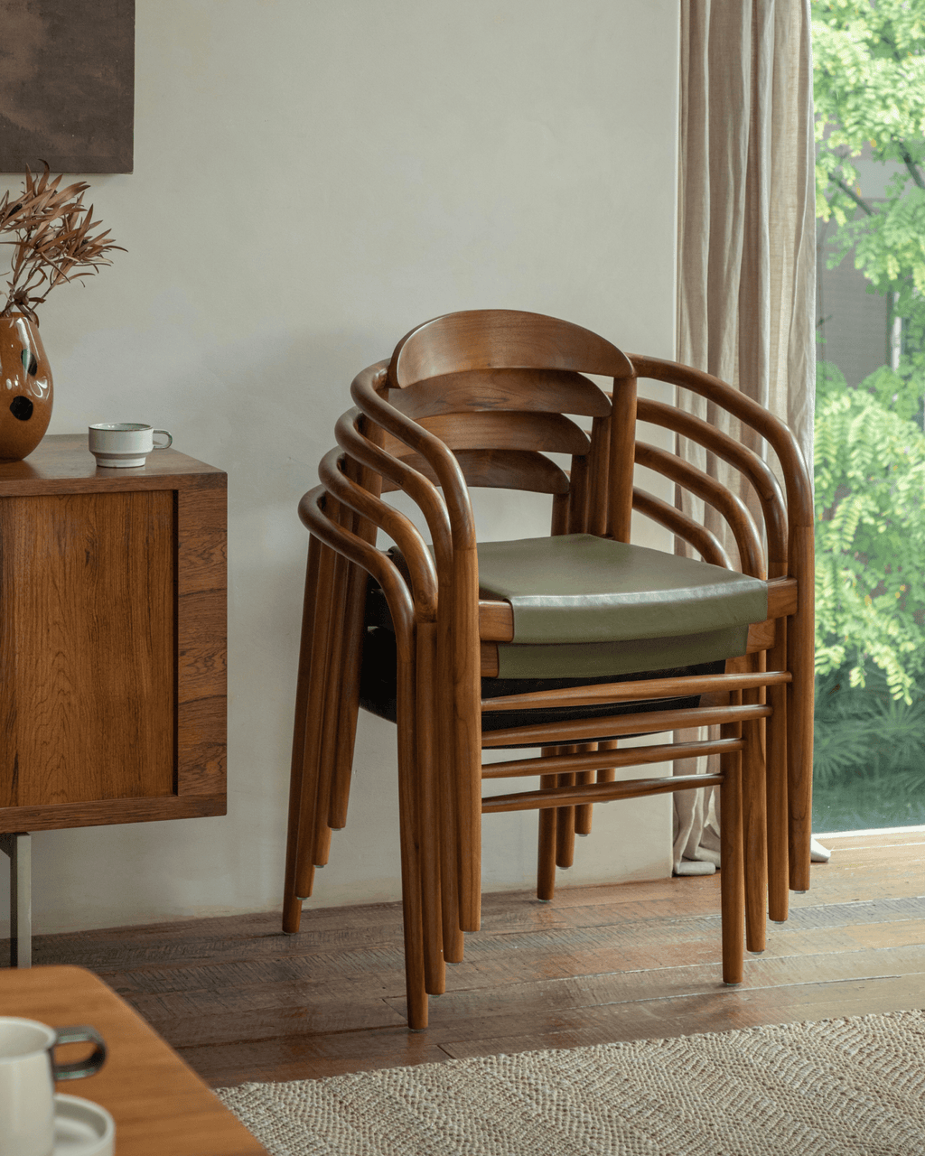 Fauteuil en cuir Crescent