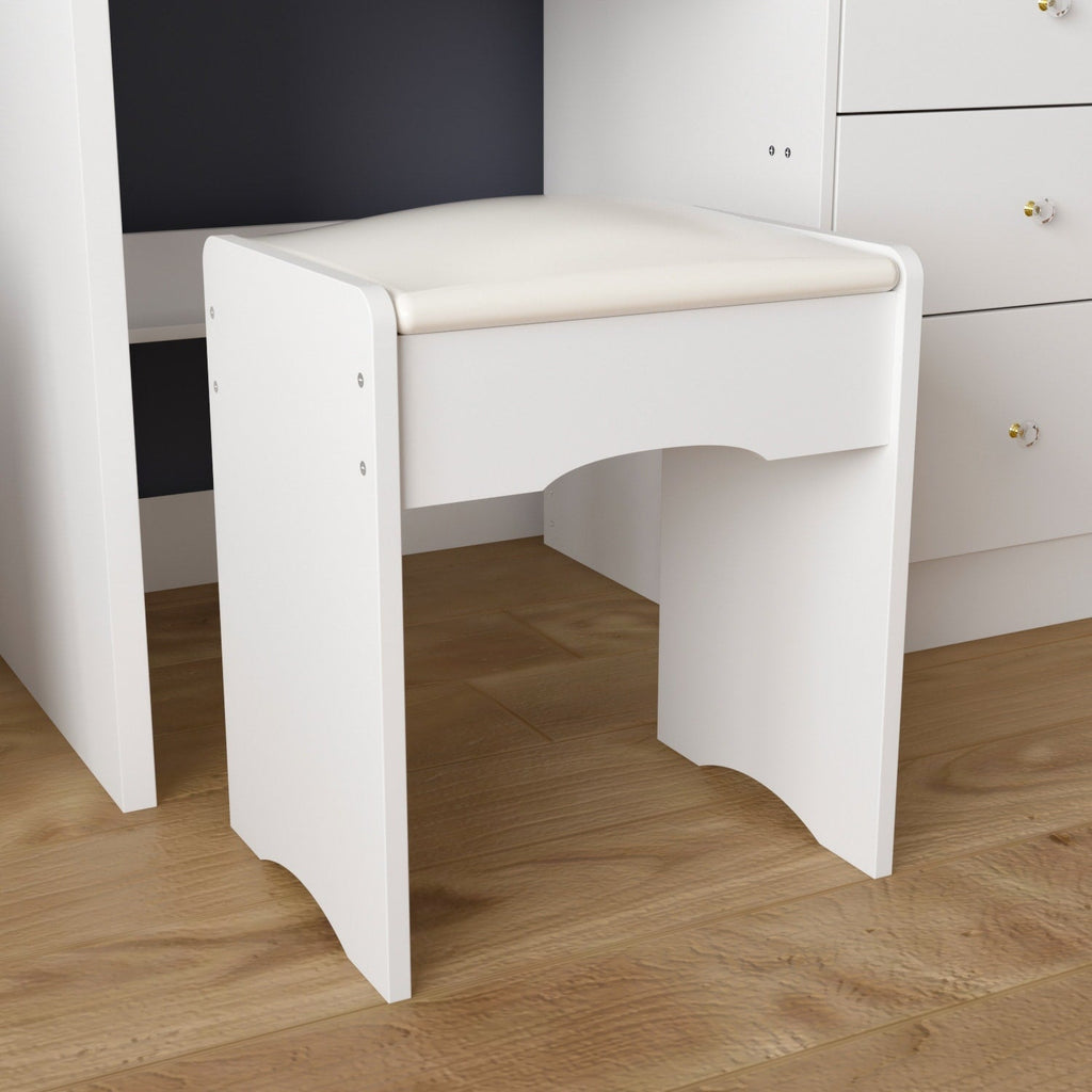 Ensemble de coiffeuse de maquillage de 39,4 po de largeur avec tabouret et miroir