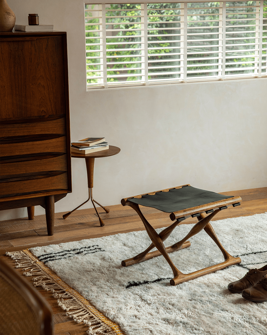 Tabouret en cuir Maverick