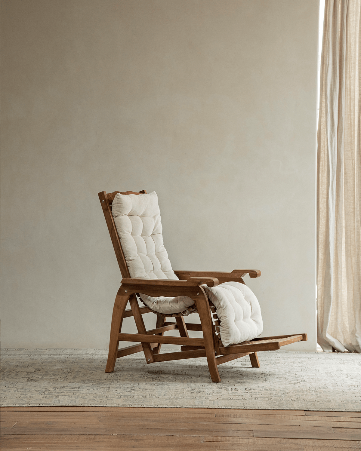 Chaise longue à roulettes