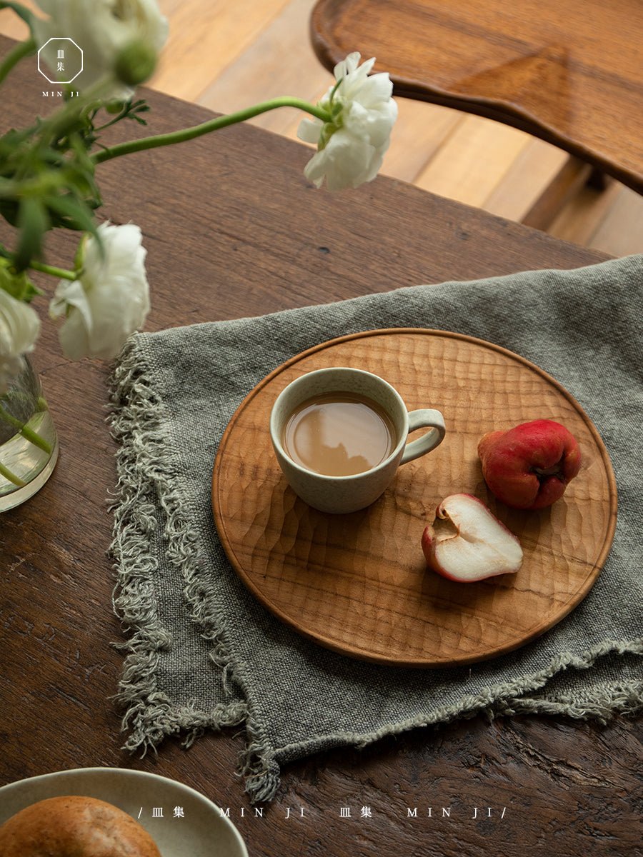 Assiette plate artisanale Wave