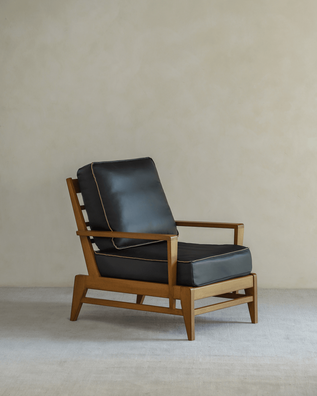 Fauteuil lounge en cuir René