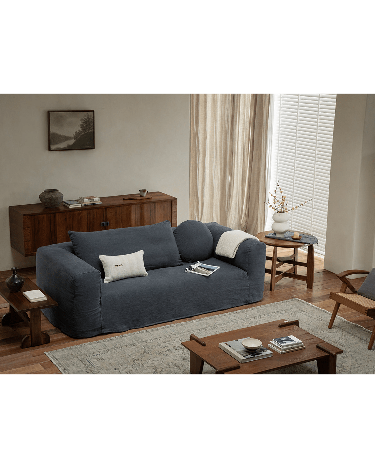 Canapé Domu à housse naturelle