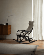 Fauteuil à bascule en rotin Aku