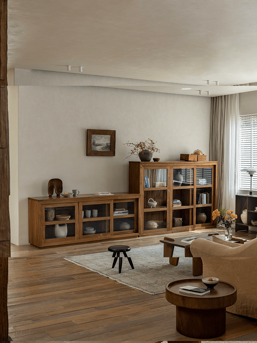 Bibliothèque à façade vitrée