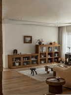 Bibliothèque à façade vitrée