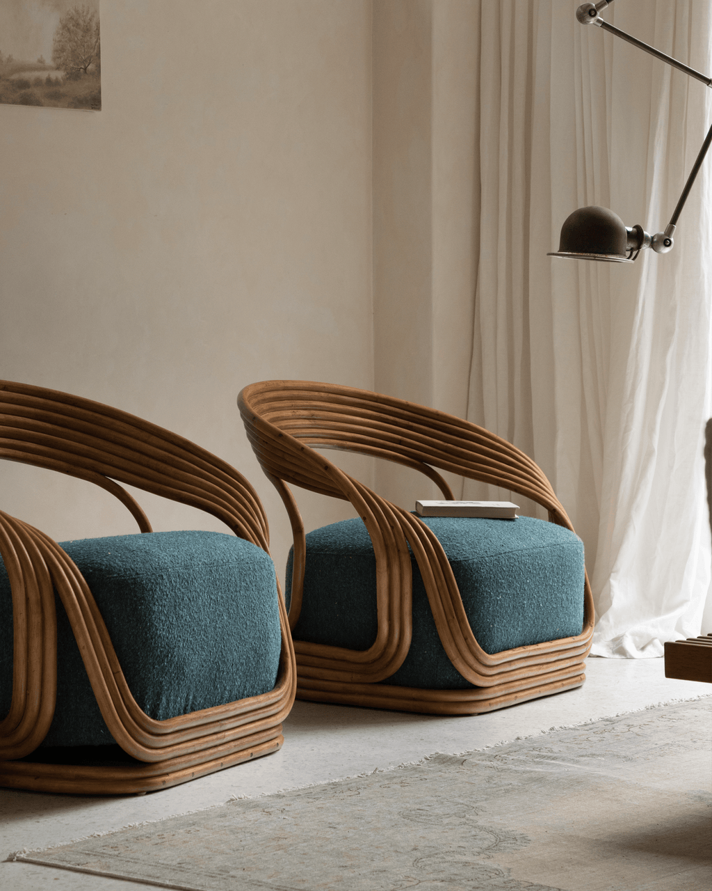 Fauteuil lounge en rotin Undina