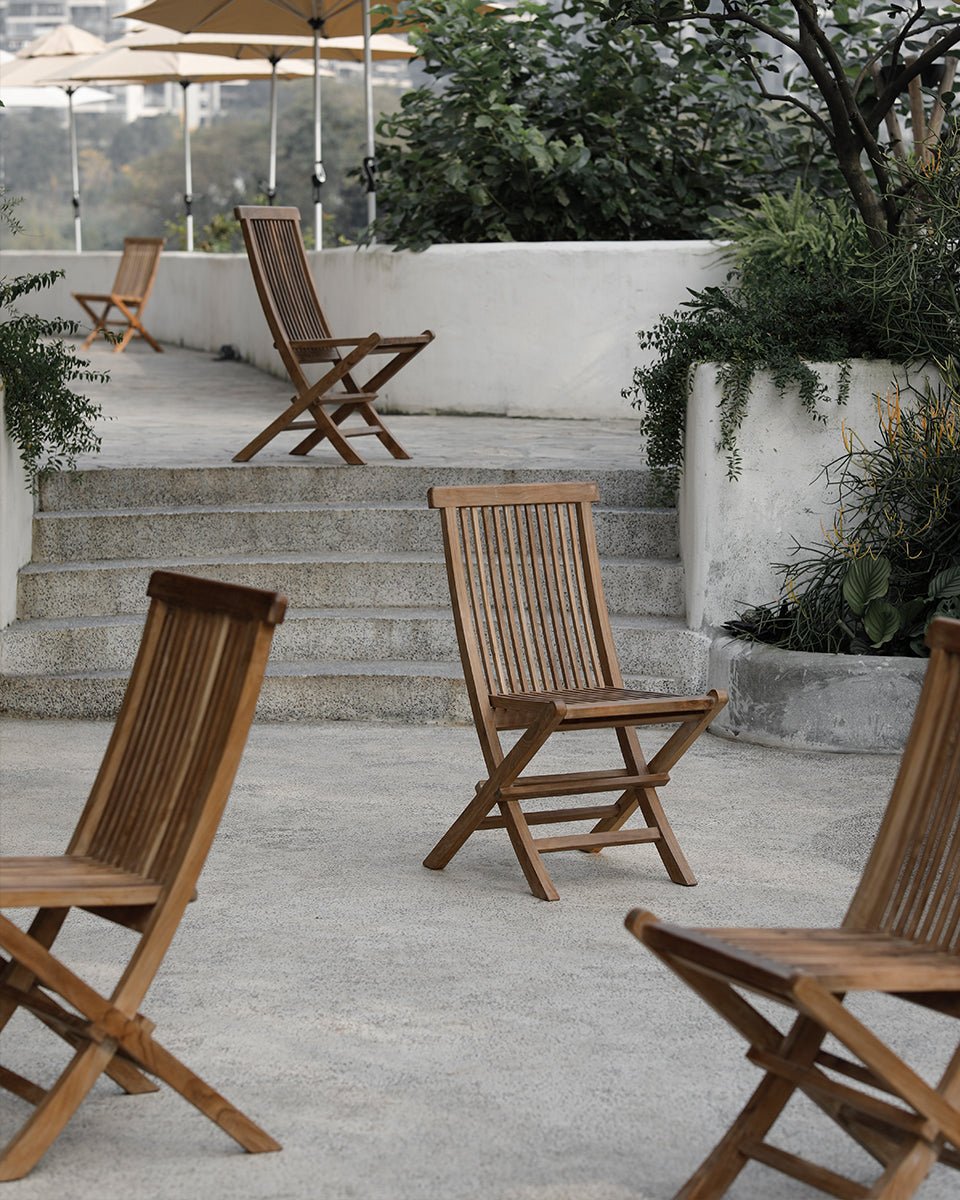 Chaise de salle à manger pliante d'extérieur