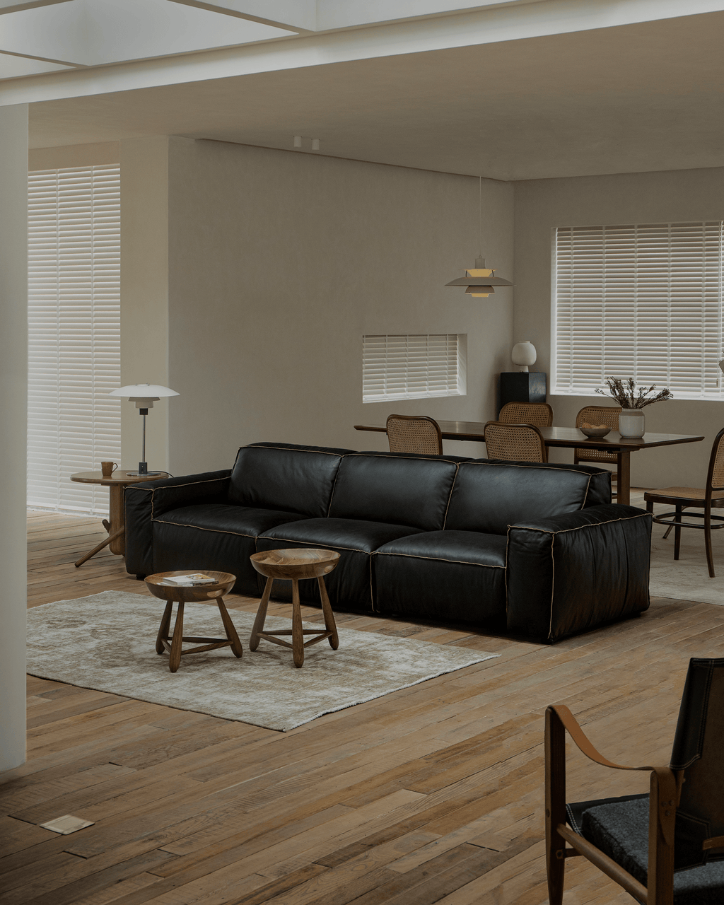 Canapé d'angle en cuir Botan