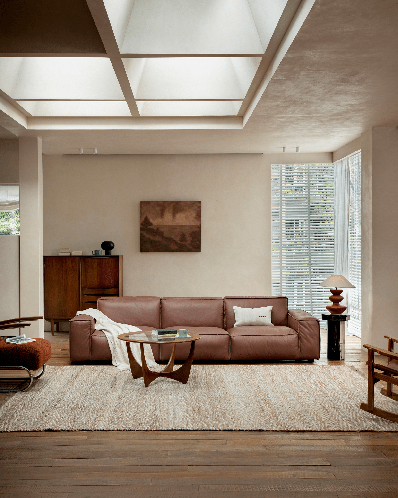 Canapé d'angle en cuir Botan