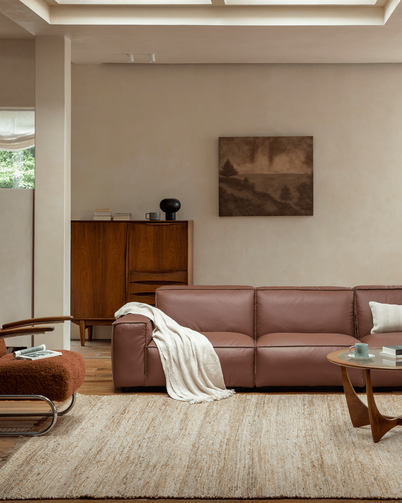 Canapé d'angle en cuir Botan