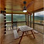 Ventilateur de plafond à LED intégré 48 et 52 pouces avec lumière et télécommande, moteur CC réversible